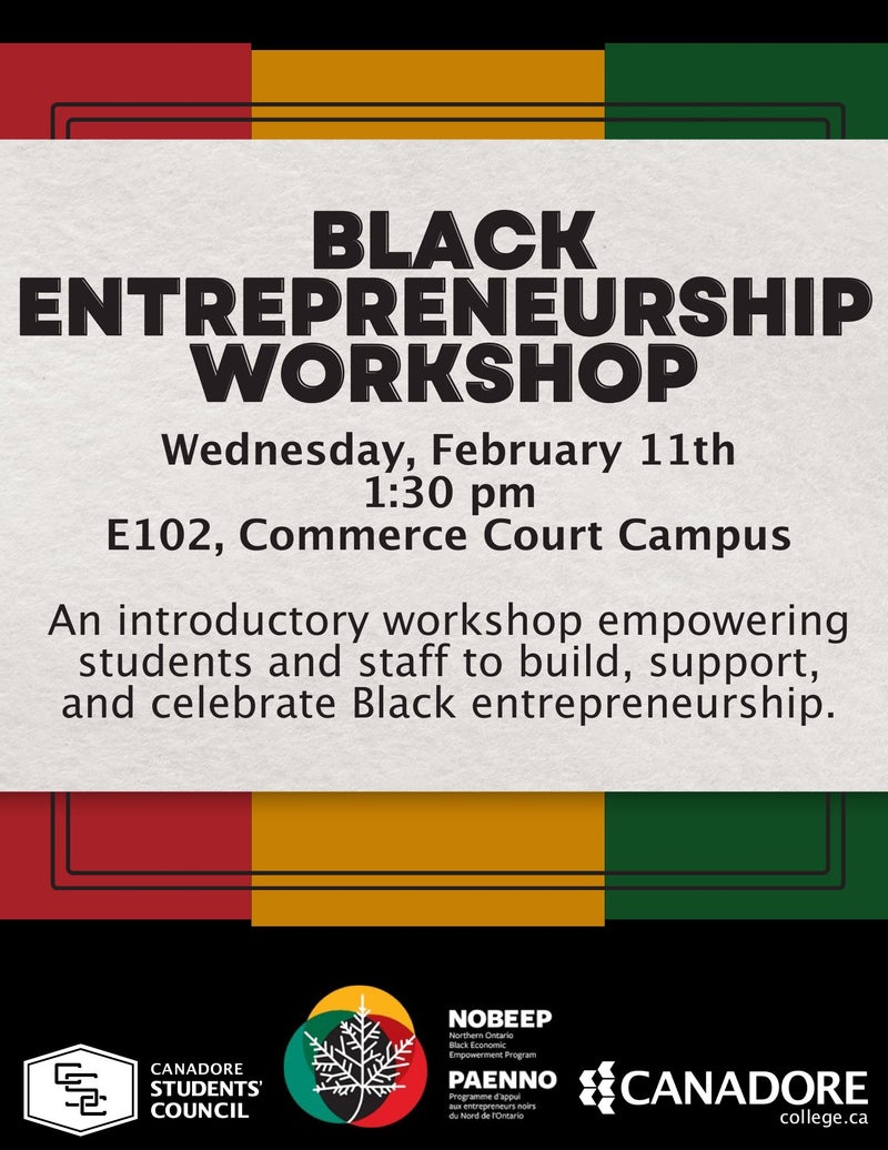 Black entrepreneurship workshop poster 